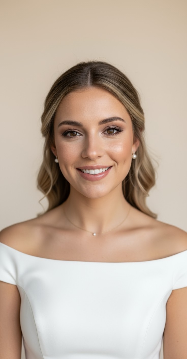 After Soft Waves Wedding Hair